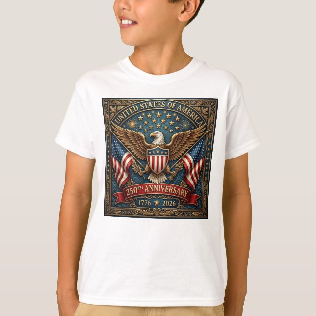 Camiseta Versión 2 del 250 aniversario de América (Anverso)