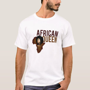 Camiseta Versión africana de la reina/de Afrikan