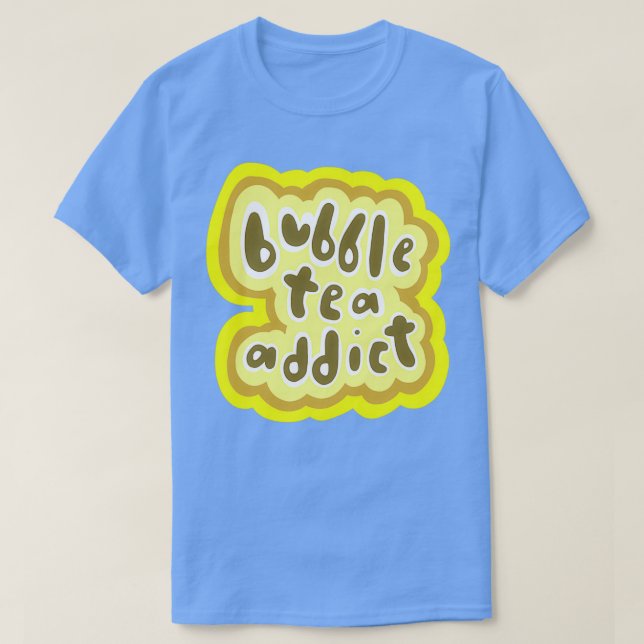 Camiseta Versión amarilla del ádico del té de burbuja (Diseño del anverso)