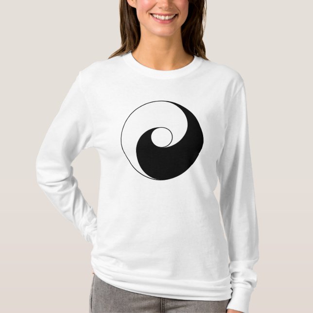 Camiseta Versión antigua de Taijitu por Lai Zhi-De Yin Yang (Anverso)