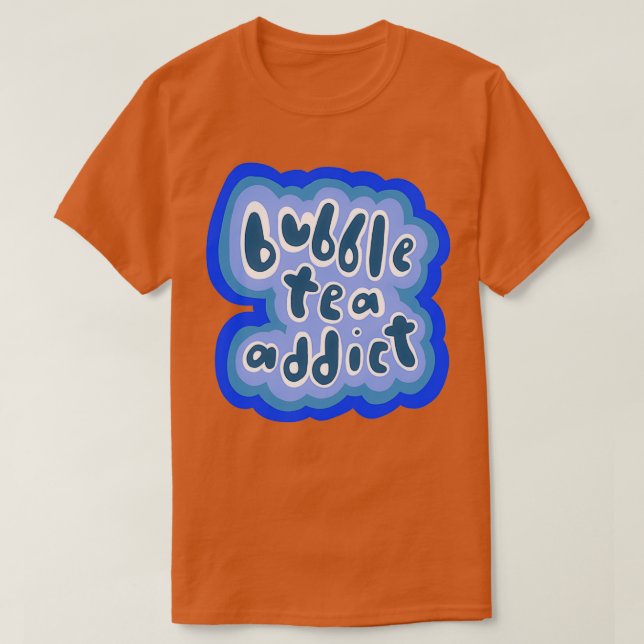 Camiseta Versión azul del ádica del té de burbuja (Diseño del anverso)