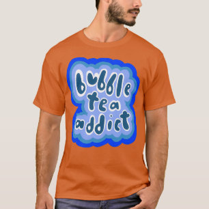Camiseta Versión azul del ádica del té de burbuja