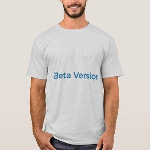 Camiseta Versión Beta – Tipografía Diseño Tech Geek