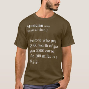 Camiseta Versión blanca de definición divertida de música