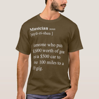 Camiseta Versión blanca de definición divertida de música