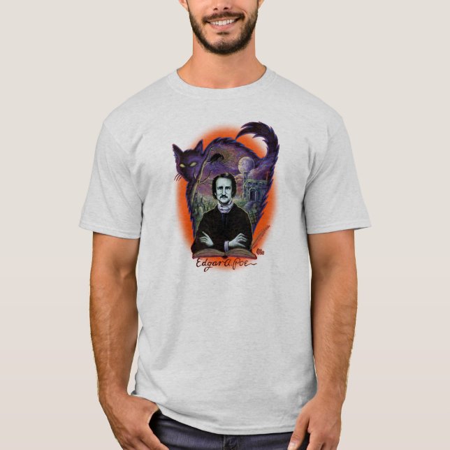 Camiseta Versión de Edgar Allan Poe Halloween (Anverso)