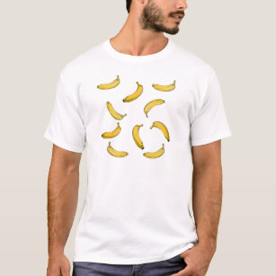 Camiseta Versión de esbozo de patrón de banana