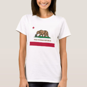 Camiseta Versión de la col rizada de la bandera de
