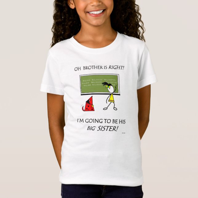 Camiseta Versión de la hermana grande/del pelo negro de (Anverso)