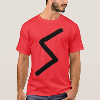 Camiseta Versión de pincel de ejecución de Sowilo negro