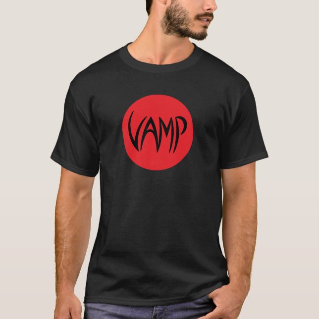 Camiseta Versión de texto Vamp (rojo/negro) (Anverso)