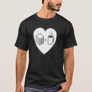 Camiseta Versión De Tinta Blanca De Amo Del Libro Y El Café
