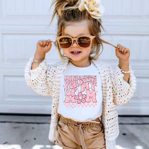 Camiseta Versión Minimizada De Mi Mamá Flor Rosa Cuta