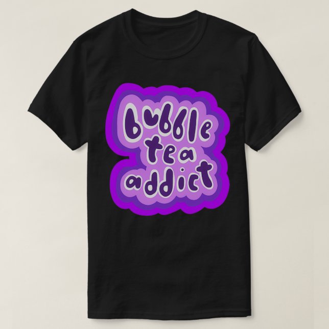 Camiseta Versión púrpura del ádico del té de la burbuja (Diseño del anverso)