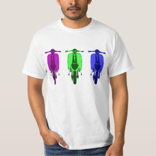 Camiseta Versión retra del arte pop de la vespa