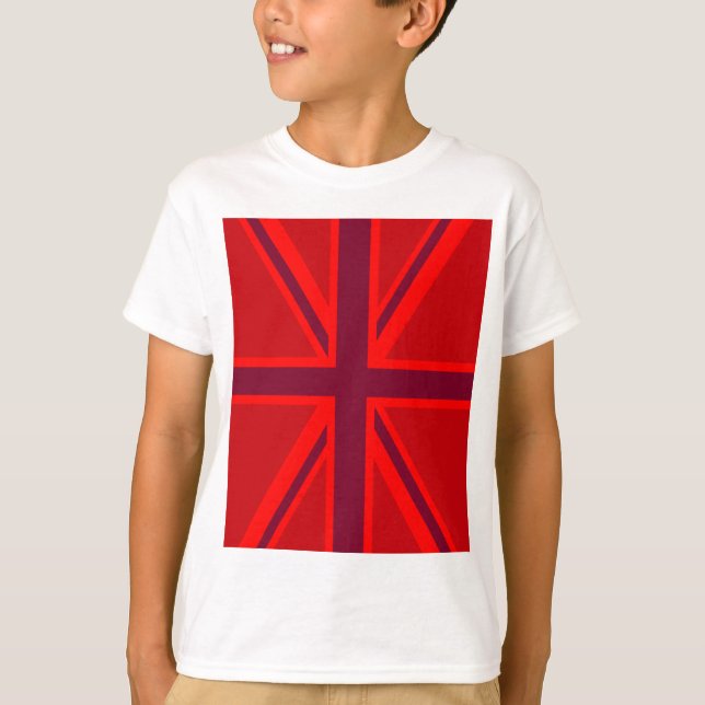 Camiseta Versión roja Unión británica Jack Decor (Anverso)