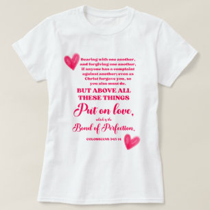 Camiseta Verso bíblico el día de San Valentín, colosales 3: