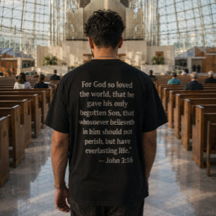 Camiseta Verso Bíblico Juan 3:16   Fe Cristiana 
