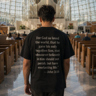 Camiseta Verso Bíblico Juan 3:16 | Fe Cristiana 