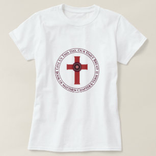 Camiseta Verso De Biblia Danos Este Día Monograma De Cruz E