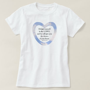 Camiseta Verso de la Biblia Azul claro motivador y ascenden