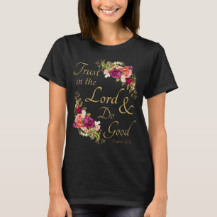 Camiseta Verso de la Biblia Cristiana: Confiar en el Señor 