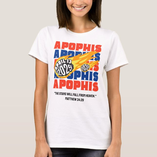 Camiseta Verso de la Biblia Cristiana de APOPHIS 2029 (Anverso)