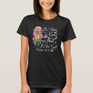 Camiseta Verso de la Biblia Cristiana Mariposa Flor Fe Dios