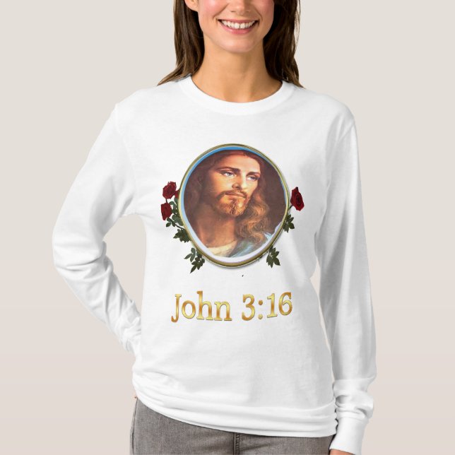 Camiseta Verso de la Biblia de John 3:16 (Anverso)