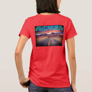 Camiseta Verso de la Biblia de los proverbios 4:23, 26.