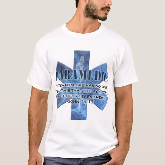 Camiseta verso de la biblia del paramédico (Anverso)