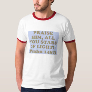 Camiseta Verso de la biblia del salmo 148: 3.