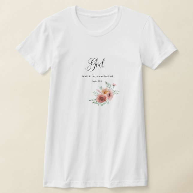 Camiseta Verso de la Biblia floral (Distribución)