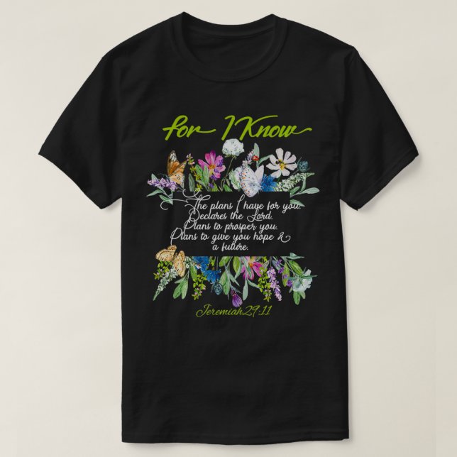 Camiseta Verso de la Biblia Floral de Verano Cristiano Cono (Diseño del anverso)