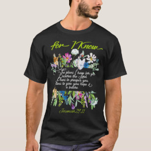 Camiseta Verso de la Biblia Floral de Verano Cristiano Cono