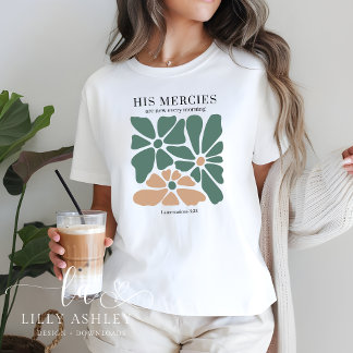 Camiseta Verso de la Biblia Floral Retro de Camisas Cristia