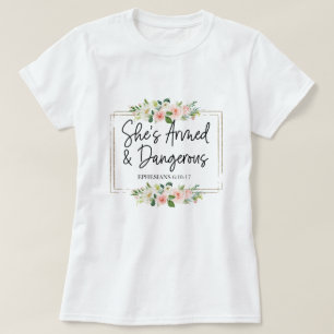 Camiseta Verso de la Biblia Inspiradora floral