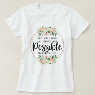 Camiseta Verso de la Biblia Inspiradora floral