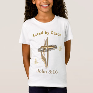 Camiseta Verso de la Biblia salvado por Grace