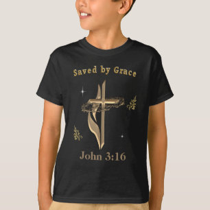Camiseta Verso de la Biblia salvado por Grace