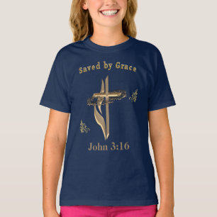 Camiseta Verso de la Biblia salvado por Grace