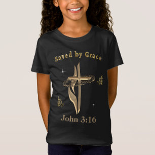 Camiseta Verso de la Biblia salvado por Grace