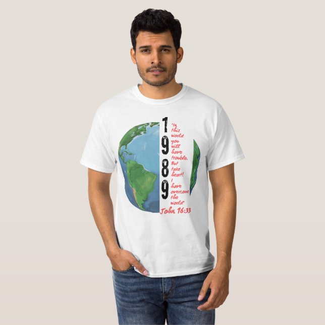 Camiseta Verso Juan 16:33 (Anverso completo)