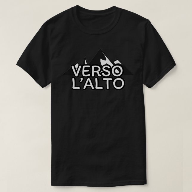 Camiseta Verso L'alto inspirado Verso Lalto relacionado ita (Diseño del anverso)