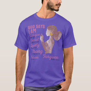 Camiseta Versos de la biblia motivadora para mujer afroamer