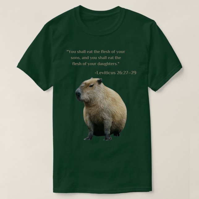 Camiseta Versos divertidos de la biblia de Capibara (Diseño del anverso)
