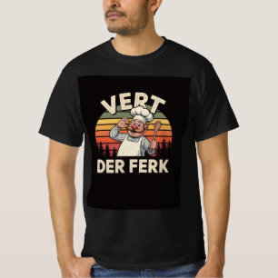 Camiseta Vert Der Ferk Funny Chef Retro T-Shirt