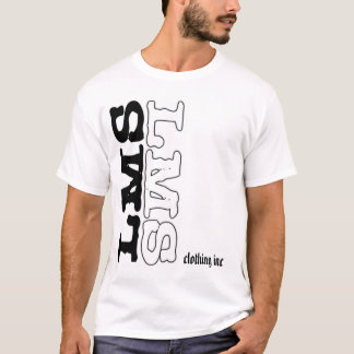 Camiseta vertical blanco y negro de los lms, ropa inc.