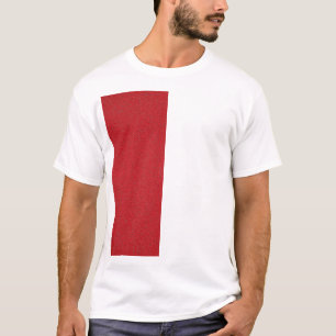 Camiseta vertical con acento de ruido rojo - Perso