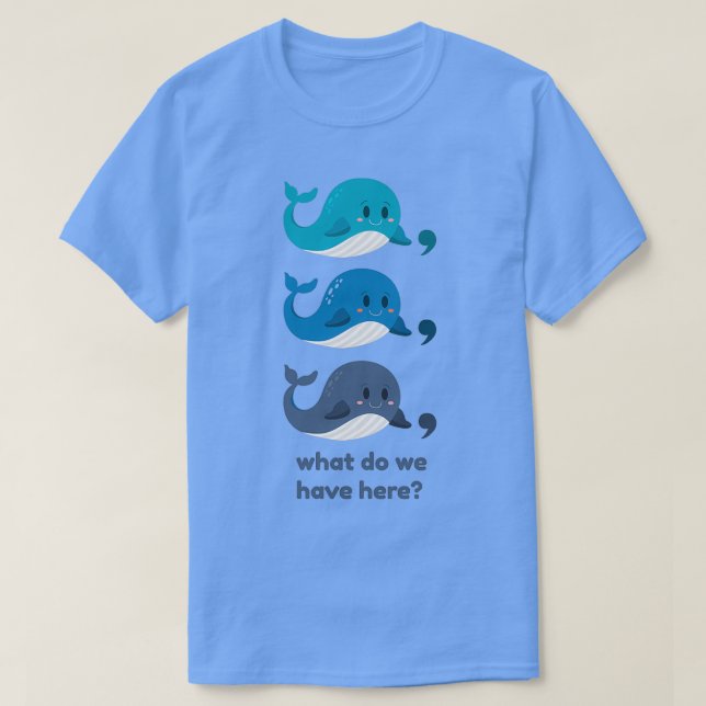 Camiseta Vertical de ballena ballena ballena (Diseño del anverso)